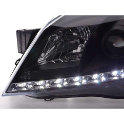 Phare Daylight LED DRL look Opel Astra H noir 