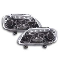 Phares Daylight LED DRL look VW Touran Type 1T / VW Caddy Type 2K 03- chrome 
