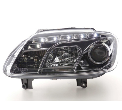 Phares Daylight LED DRL look VW Touran Type 1T / VW Caddy Type 2K 03- chrome