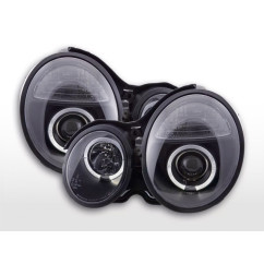 Phare Angel Eye Mercedes Classe E type W210 99-01 noir 