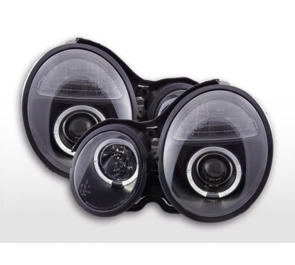 Phare Angel Eye Mercedes Classe E type W210 99-01 noir