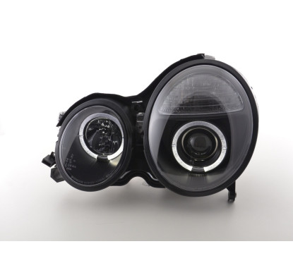 Phare Angel Eye Mercedes Classe E type W210 99-01 noir