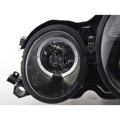 Phare Angel Eye Mercedes Classe E type W210 99-01 noir 