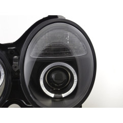 Phare Angel Eye Mercedes Classe E type W210 99-01 noir 