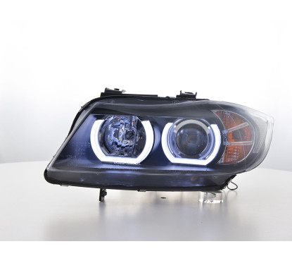 Phare Daylight LED DRL look BMW Série 3 E90 / E91 05-08 noir