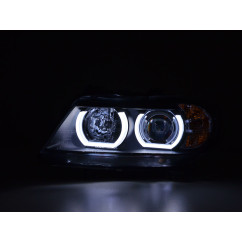 Phare Daylight LED DRL look BMW Série 3 E90 / E91 05-08 noir 