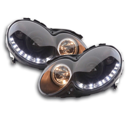 Phare Daylight LED DRL look Mercedes CLK type W209 04-09 noir