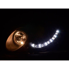 Phare Daylight LED DRL look Mercedes CLK type W209 04-09 noir 