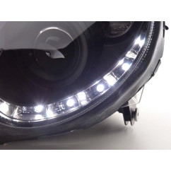 Phare Daylight LED DRL look Mercedes CLK type W209 04-09 noir 