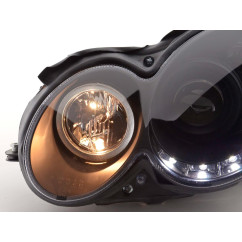 Phare Daylight LED DRL look Mercedes CLK type W209 04-09 noir 