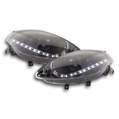 Phare Daylight LED DRL look Fiat Bravo type 198 07- noir 