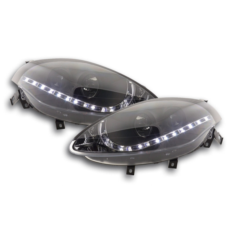 Phare Daylight LED DRL look Fiat Bravo type 198 07- noir