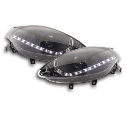 Phare Daylight LED DRL look Fiat Bravo type 198 07- noir