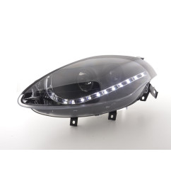 Phare Daylight LED DRL look Fiat Bravo type 198 07- noir 