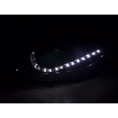 Phare Daylight LED DRL look Fiat Bravo type 198 07- noir 