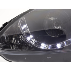Phare Daylight LED DRL look Fiat Bravo type 198 07- noir 