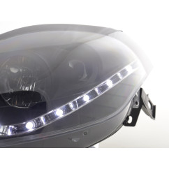 Phare Daylight LED DRL look Fiat Bravo type 198 07- noir 