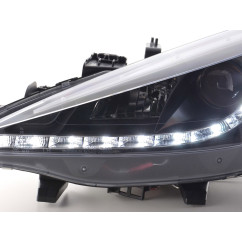 Phare Daylight LED feux de jour Peugeot 207 06- noir 