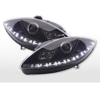 Phare Daylight LED DRL look Seat Leon 1P 09- noir