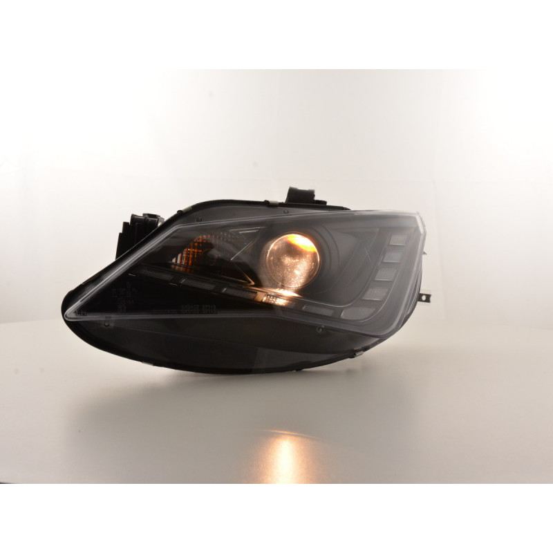 Phare Daylight LED DRL look Seat Ibiza 6J à partir de 2012 noir