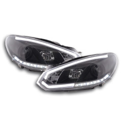 Phare Daylight LED feux de jour VW Golf 6 08-12 noir 