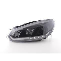Phare Daylight LED feux de jour VW Golf 6 08-12 noir 