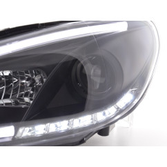 Phare Daylight LED feux de jour VW Golf 6 08-12 noir 