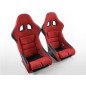 Sièges sport FK Sièges baquets complets pour voiture Set Edition 2 tissu rouge
