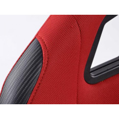 Sièges sport FK Sièges baquets complets pour voiture Set Edition 2 tissu rouge 