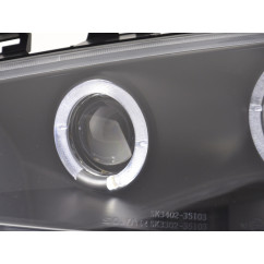 Jeu de phares Renault Megane 2 3/5 portes. 03-06 noir 