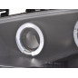 Jeu de phares Renault Megane 2 3/5 portes. 03-06 noir