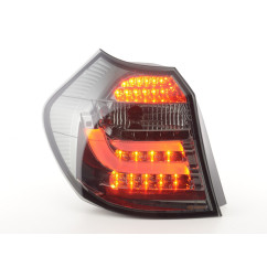 Jeu de feux arrière à LED BMW Série 1 E87 / E81 3/5 portes. 07-11 noir 
