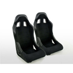 Sièges sport FK Sièges baquets complets pour voiture Set Edition 4 tissu noir 