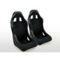 Sièges sport FK Sièges baquets complets pour voiture Set Edition 4 tissu noir